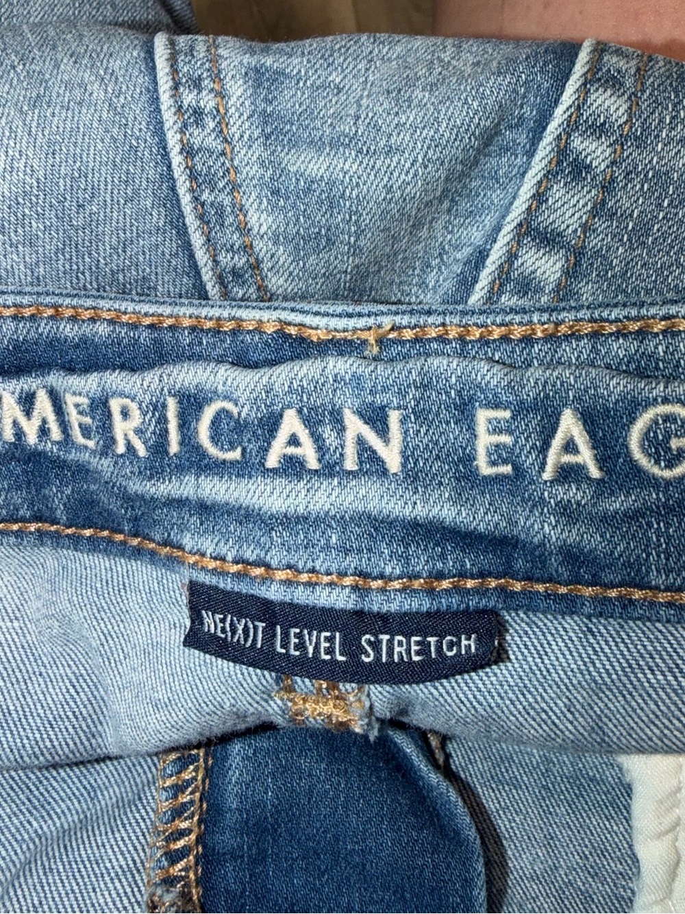 American Eagle Outfitters Light Blue Distressed Denim Shorts - Picture 5 of 6